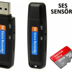 64 GB Ses Kayıt Cihazı