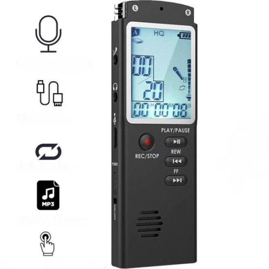 Bintech Dijital Ekranlı Ses Kayıt Cihazı