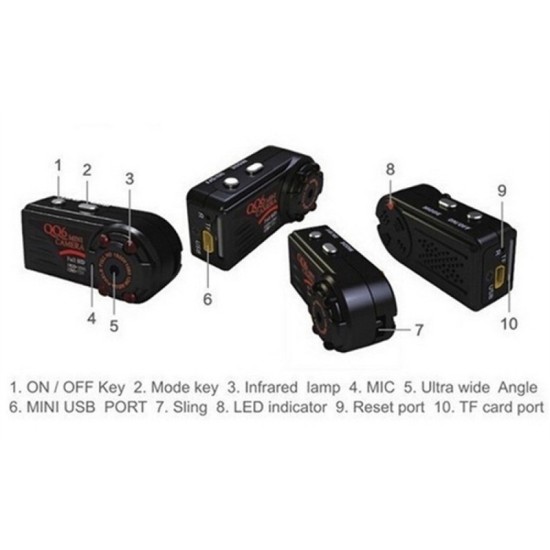QQ6 Full HD 1080p Mini Güvenli Kamera