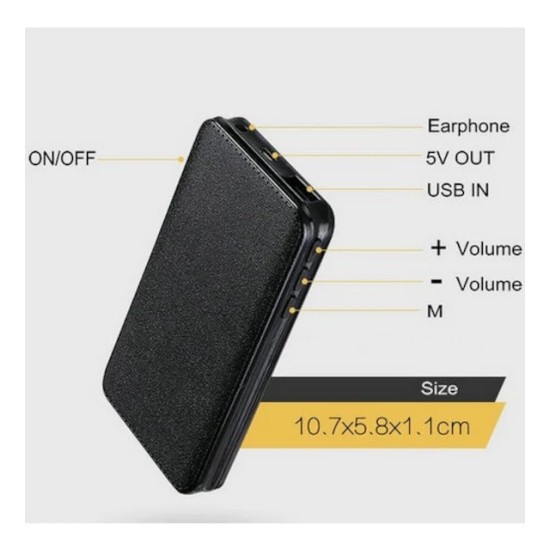 Ses Sensörlü Powerbank Ses Kayıt Cihazı