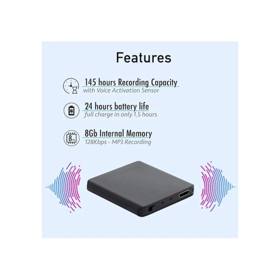 TileRec En İnce Ses Aktif Ses Kayıt Cihazı