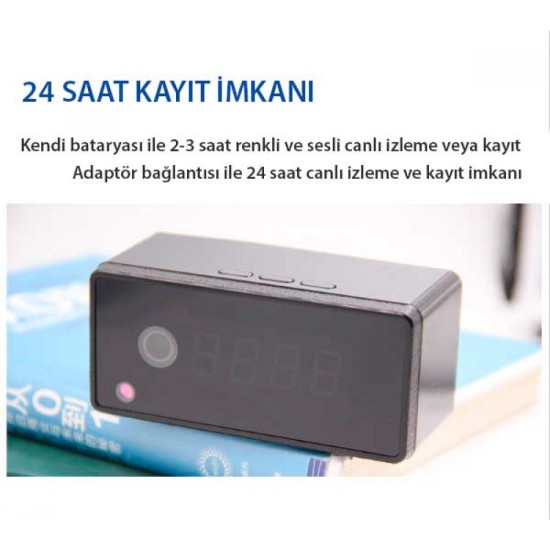 Wifi Güvenli Kamera - Masa Saati
